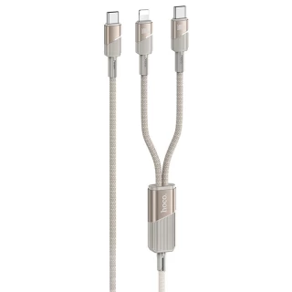 Дата кабель Hoco U139 Type-C to Lightning/Type-C 100W (1.2m) фото 1 з 3
