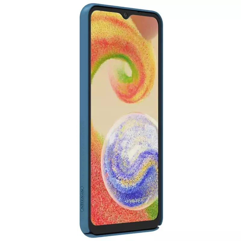 Карбована накладка Nillkin зі шторкою для камери на Samsung Galaxy A04 – Синій / Blue. Фото 5 з 5