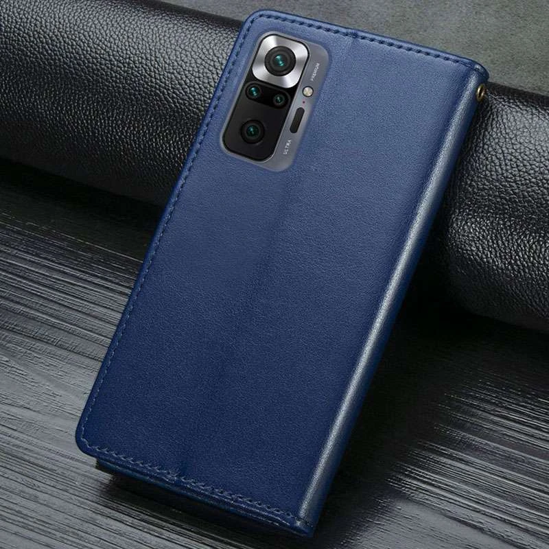 Чохол-книжка GETMAN Gallant  на Xiaomi Redmi Note 10 Pro – Синій. Фото 6 з 6