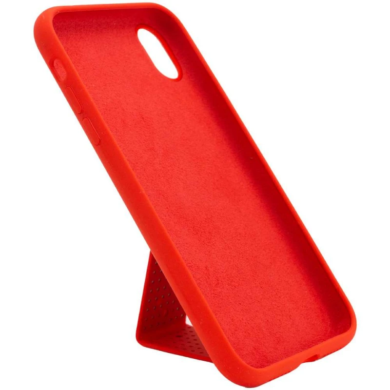 Чохол Silicone Case з тримачем на Apple iPhone XS Max (6.5") – Червоний / Red. Фото 3 з 5