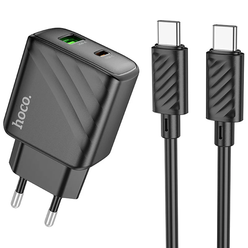 

СЗУ Hoco CS23A Sunlight PD30W+QC3.0 + Type-C to Type-C (Black)