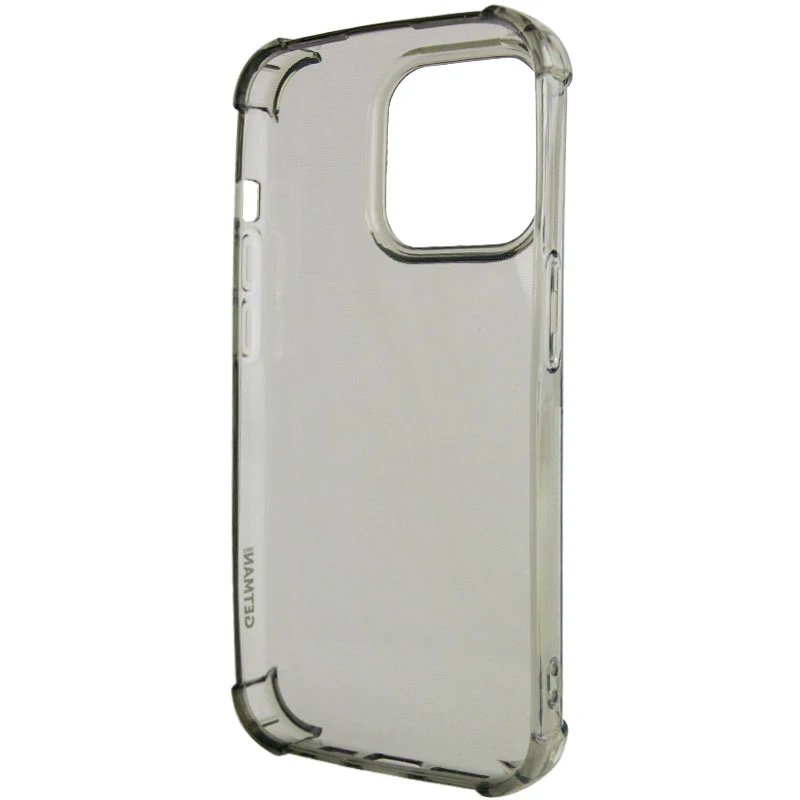 Ультратонкий силіконовий чохол GETMAN з критими бортами на Apple iPhone 14 Pro Max (6.7") – Сірий (прозорий). Фото 7 з 10