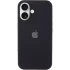 Чохол Silicone Case з закритим низом на Apple iPhone 16 Plus – Чорний / Black. Фото 1 з 7