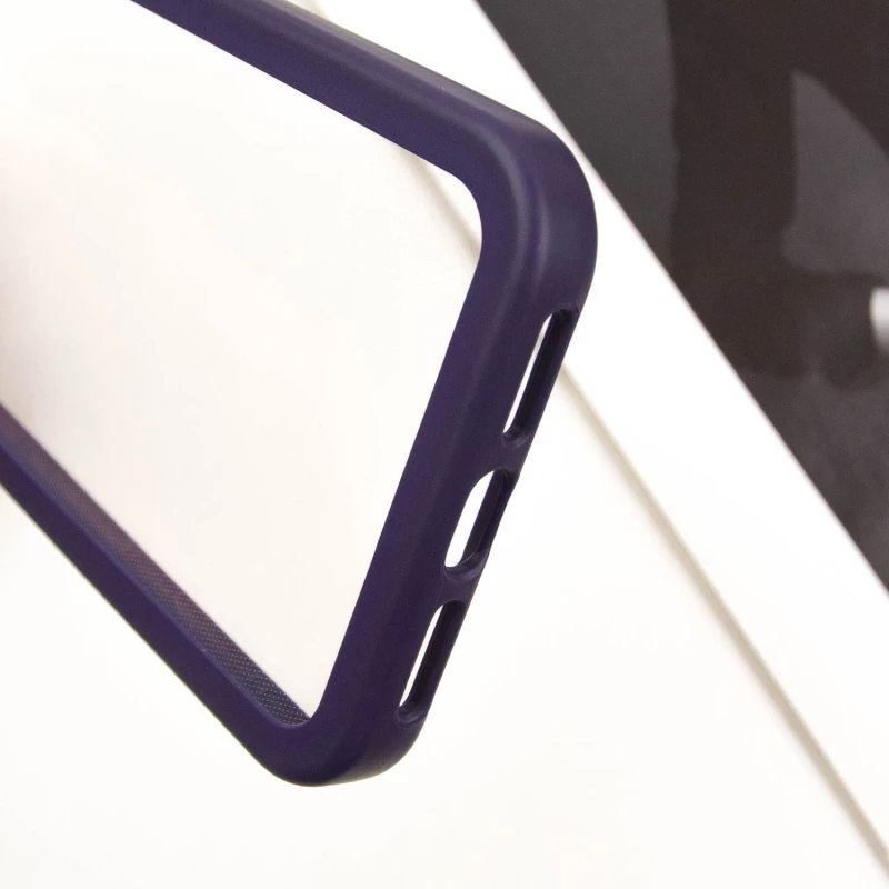 Прозорий силіконовий чохол з кольоровою на окантовкою на Apple iPhone XR (6.1") – Purple. Фото 8 з 9