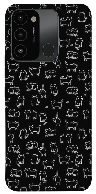 Чехол на TECNO Spark 8C Black Cats фото 1 из 1