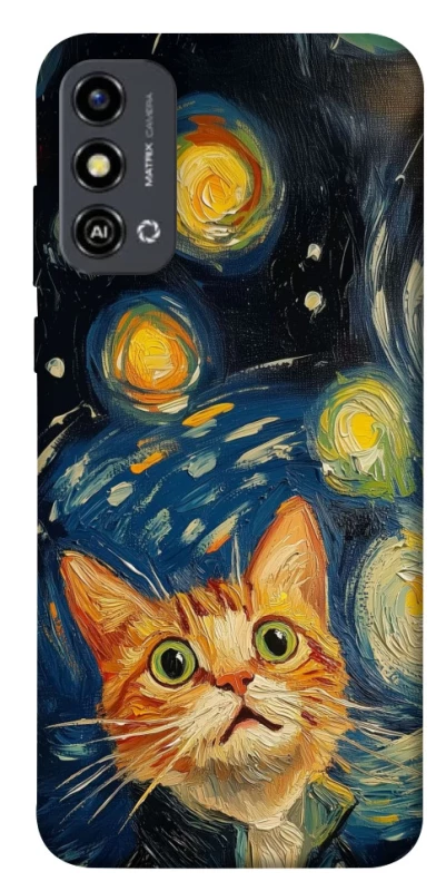 Чохол на ZTE Blade A53 paint cat фото 1 з 1