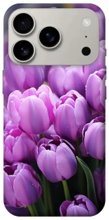 Чехол на Apple iPhone 17 Pro (6.3") Фиолетовые тюльпаны фото 1 из 1