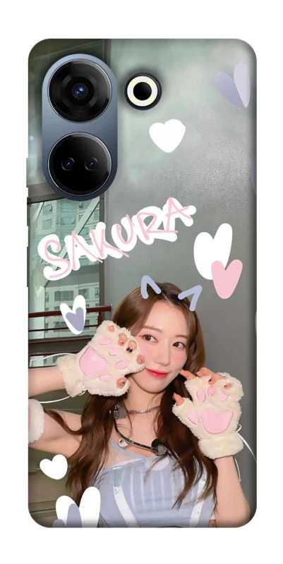 Чехол на TECNO Camon 20 Pro (CK7n) Sakura - LE SSERAFIM фото 1 из 1