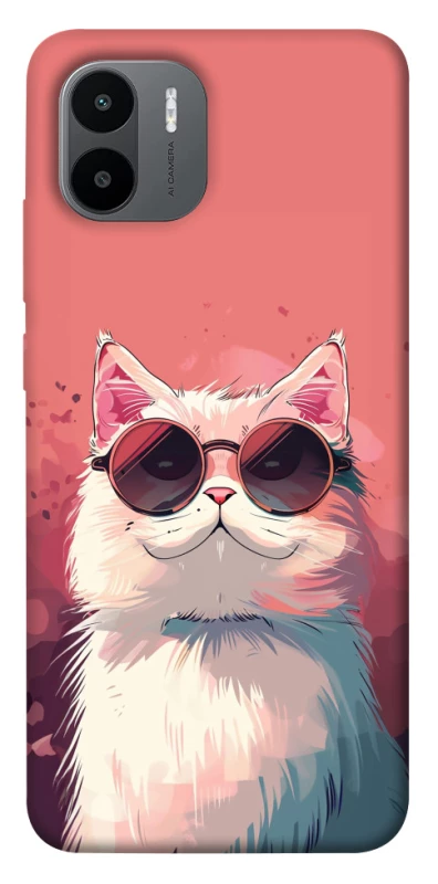 Чохол на Xiaomi Redmi A1 / A2 Сat with glasses фото 1 з 1