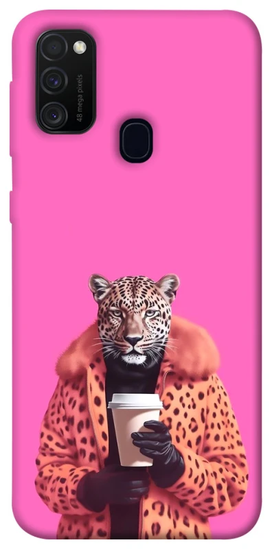 Чохол на Samsung Galaxy M21 Леопард з кавою фото 1 з 1