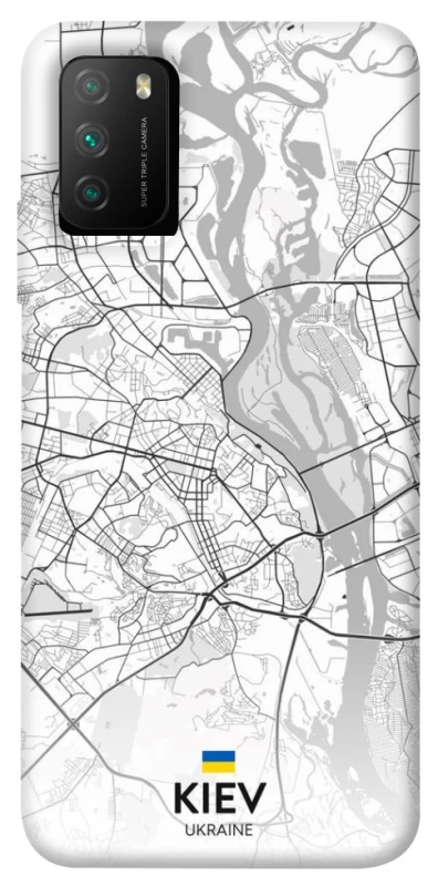 Чохол на Xiaomi Poco M3 Kiev white map фото 1 з 1
