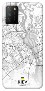 Чехол на Xiaomi Poco M3 Kiev white map фото 1 из 1