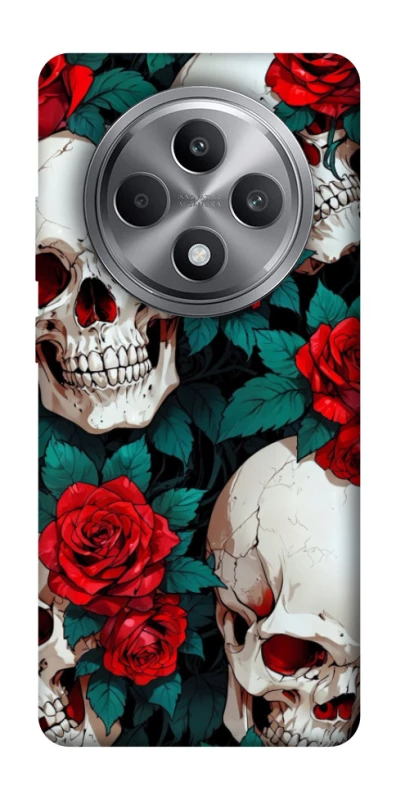 Чохол на Oppo Reno 12 F 4G skull and rose фото 1 з 1