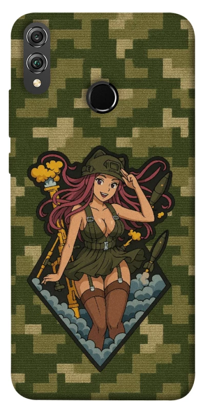 Чохол на Huawei Honor 8X Military Waifu фото 1 з 1