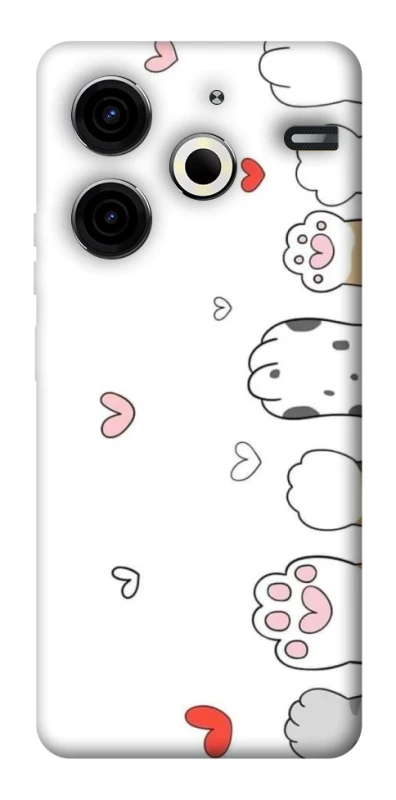 Чехол на TECNO Pova 6 Neo (LI6) Paws фото 1 из 1