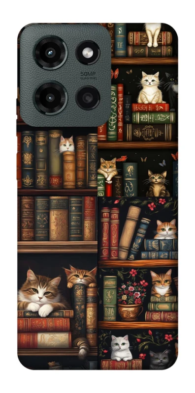 Чехол на Motorola Moto G Power (2025) Cats & Books фото 1 из 1