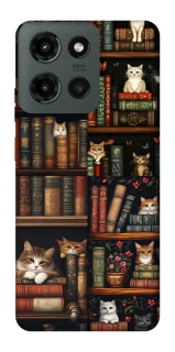 Чохол на Motorola Moto G Power (2025) Cats & Books фото 1 з 1