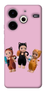 Чохол на TECNO Pova 6 Neo (LI6) Cat Cafe Trio фото 1 з 1