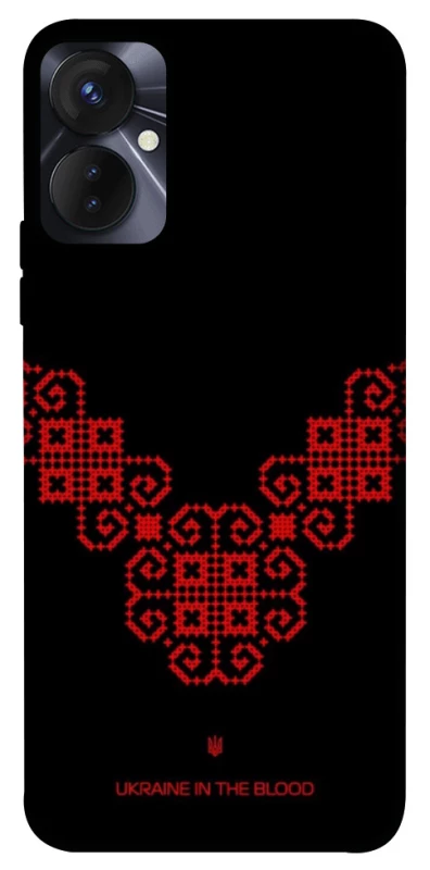 Чохол на TECNO Spark 9 Pro (KH7n) Чорно-червона вишиванка фото 1 з 1