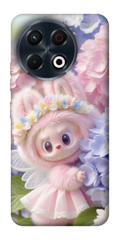 Чохол на TECNO Spark 30 Pro (KL7) Labubu & Flowers ver.1 фото 1 з 1