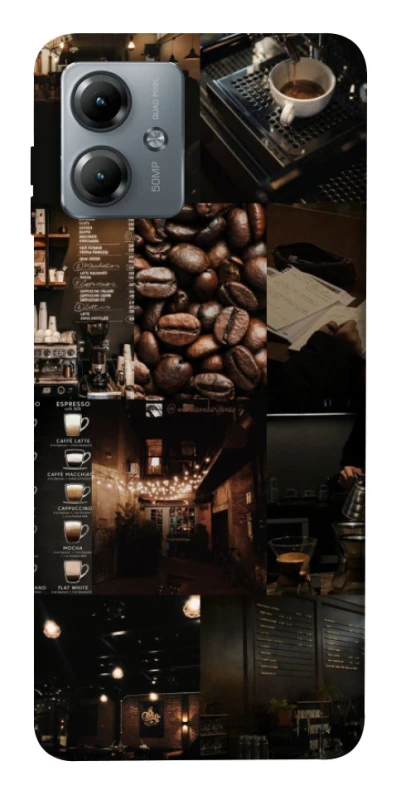 Чохол на Motorola Moto G14 Coffee collage ver.1 фото 1 з 1