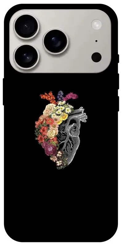 Чехол на Apple iPhone 18 Pro Heart with flowers фото 2 из 2