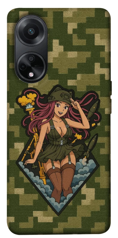 Чохол на Oppo A98 Military Waifu фото 1 з 1