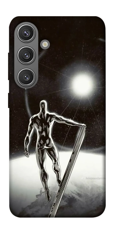 Чехол на Samsung Galaxy S24+ Серебряный сёрфер фото 1 из 1