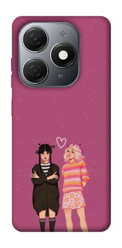 Чохол на TECNO Spark 20 Raven & Rainbow Wednesday фото 1 з 1