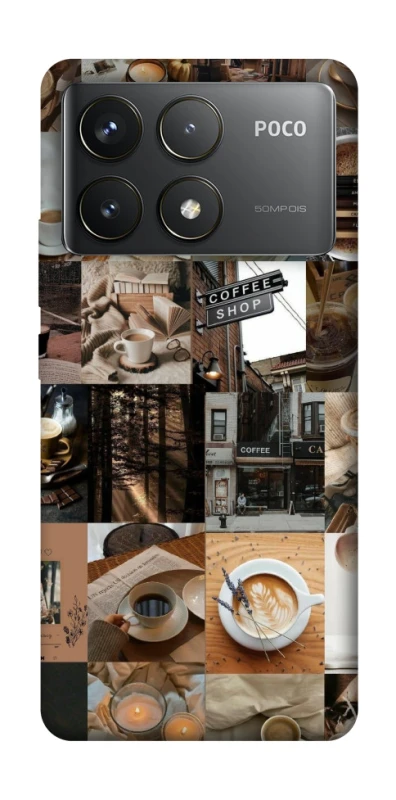 Чохол на Xiaomi Poco F6 Pro Coffee collage ver.3 фото 1 з 1