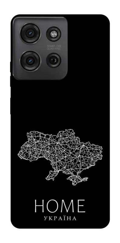 Чохол на Motorola Moto G75 Ukraine black map фото 1 з 1