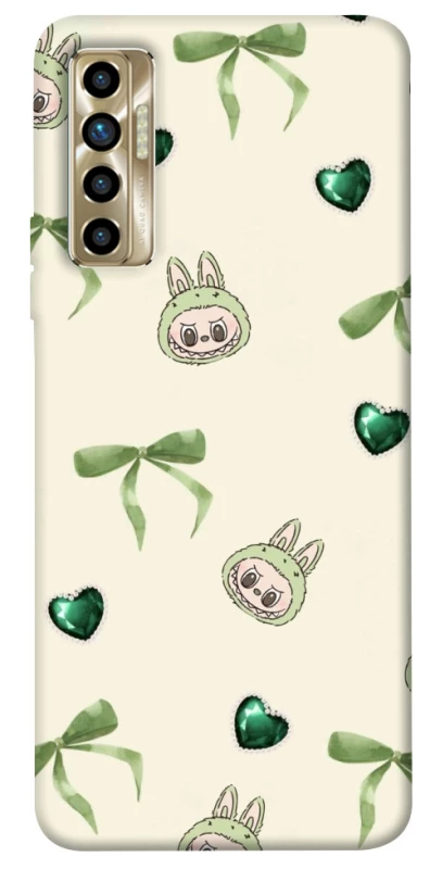Чехол на TECNO Camon 17P Labubu Green Heart фото 1 из 1