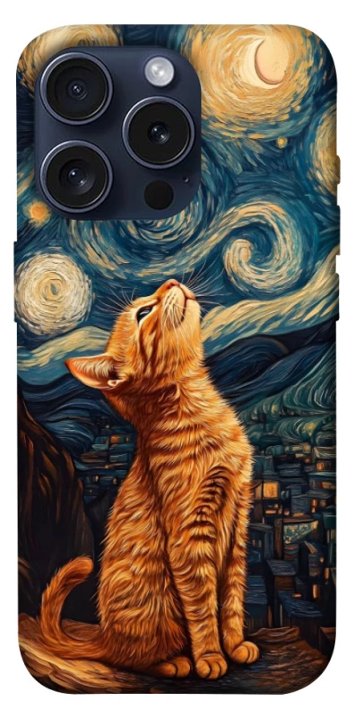 Чохол на Apple iPhone 15 Pro (6.1") van gogh cat фото 1 з 1