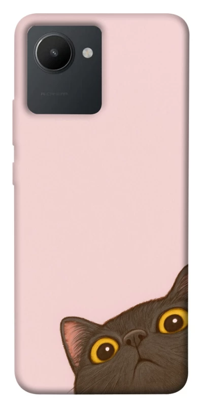 Чохол на Realme C30 Peeping cat фото 1 з 1