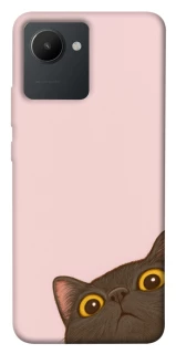 Чохол на Realme C30 Peeping cat фото 1 з 1