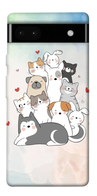 Чехол на Google Pixel 6a Funny Pets ver.2 фото 1 из 1