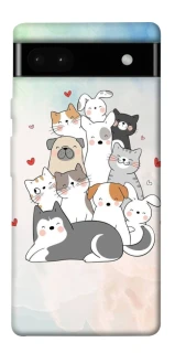 Чехол на Google Pixel 6a Funny Pets ver.2 фото 1 из 1