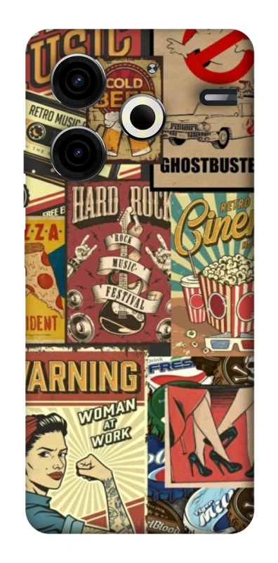 Чохол на TECNO Pova 6 Neo (LI6) Retro collage ver.2 фото 1 з 1