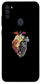 Чехол на Samsung Galaxy M11 Heart with flowers фото 1 из 1
