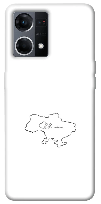 Чехол на Oppo Reno 7 4G Ukraine map фото 1 из 1
