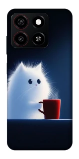 Чехол на ZTE Blade A35 4G Чехол кот с кофе фото 1 из 1