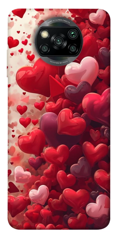 Чохол на Xiaomi Poco X3 NFC / Poco X3 Pro Many hearts фото 1 з 1