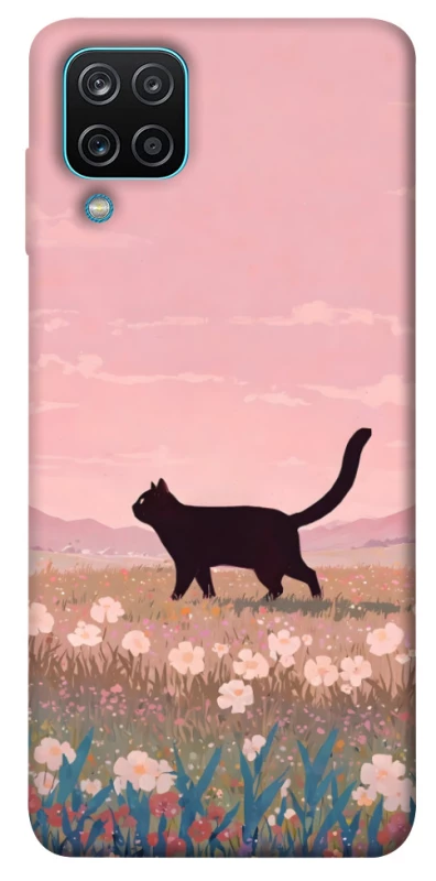 Чохол на Samsung Galaxy M12 cat on a field фото 1 з 1