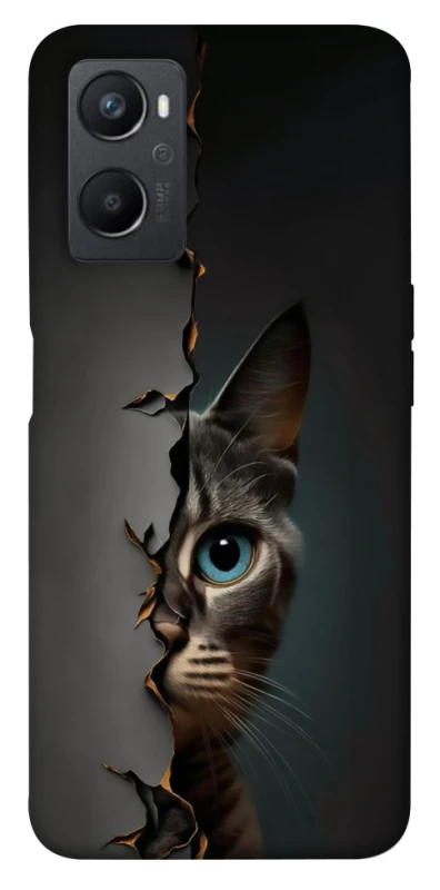 Чохол на Oppo A96 Кіт-підглядач v2 фото 1 з 1