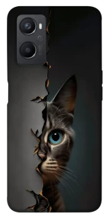 Чехол на Oppo A96 Кот-подглядыватель v2 фото 1 из 1