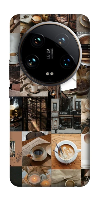Чохол на Xiaomi 14 Ultra Coffee collage ver.3 фото 1 з 1