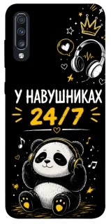 Чехол на Samsung Galaxy A70 (A705F) У навушниках 24/7 фото 1 из 1