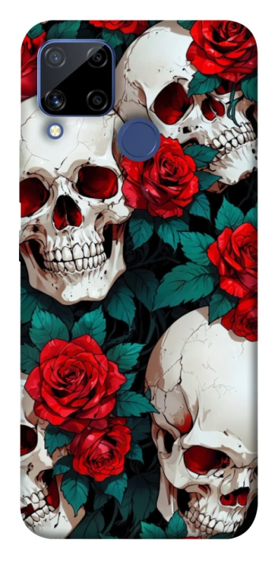 Чехол на Realme C15 skull and rose фото 1 из 1