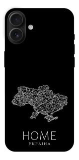 Чохол на Apple iPhone 16 Plus Ukraine black map фото 1 з 1