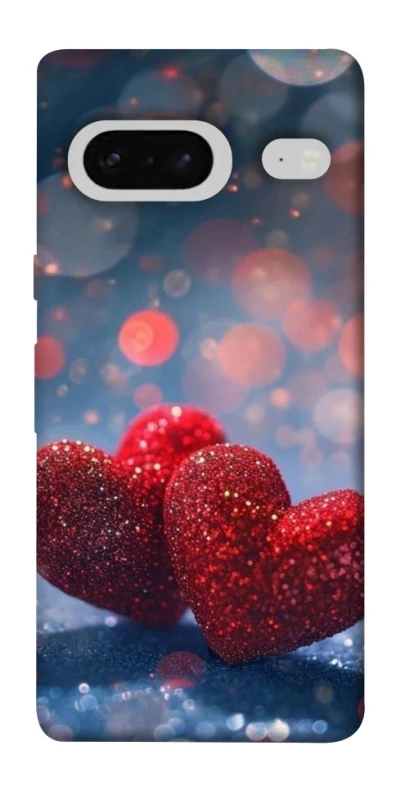 Чехол на Google Pixel 7 Red hearts фото 1 из 1